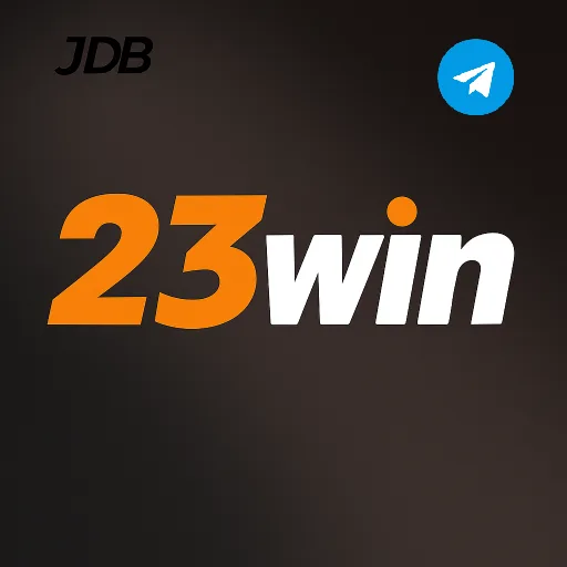 Imagem promovendo o canal oficial da 23win no Telegram